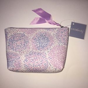 NWT Ulta Beauty Purple Floral Cosmetic Bag